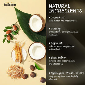 Bablabear creamy mask texture close-up highlighting rich consistency for deep conditioning