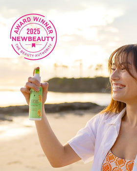 Babo Botanicals mist applied to forearm demonstrating instant cooling relief