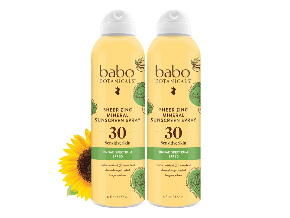 Babo Botanicals front packaging showing SPF30 benefits and two-pack convenience