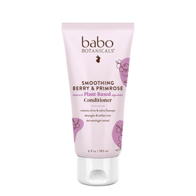 Babo Botanicals front packaging showing smoothing conditioner and benefits