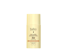 Babo Botanicals front packaging showing SPF50 and tinted mineral benefits