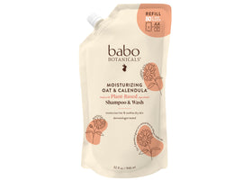 BABO Botanicals refill pouch front view showing label and size, eco-friendly benefit