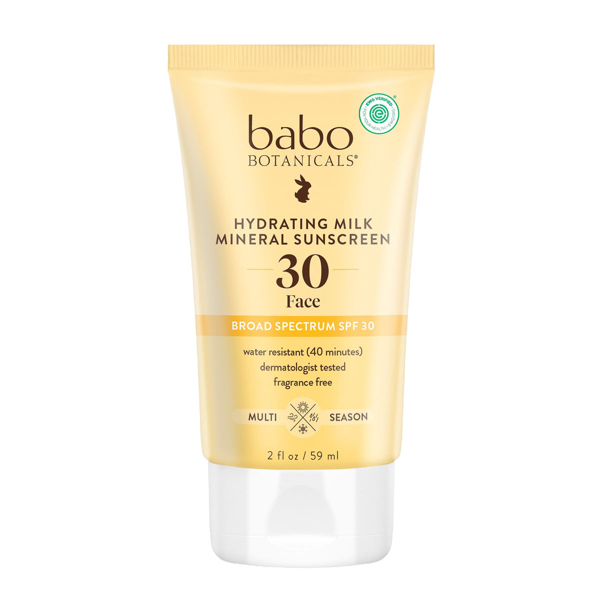 Babo Botanicals front packaging showing SPF 30 and dewy finish benefit