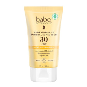 Babo Botanicals front packaging showing SPF 30 and dewy finish benefit