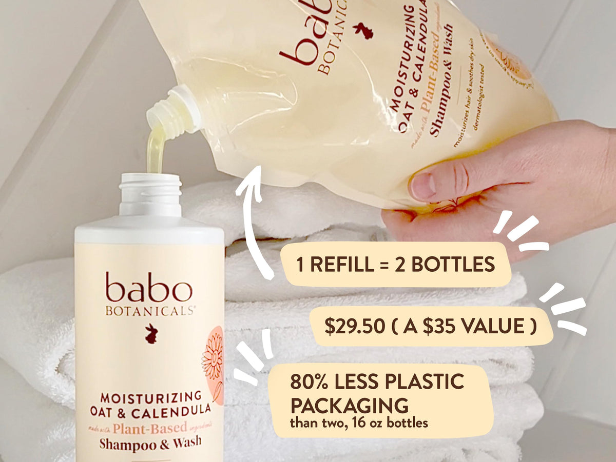 BABO Botanicals oat ingredient close-up highlighting soothing hydration benefit