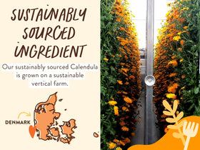 Babo Botanicals ingredients label highlighting calendula and oat milk benefits