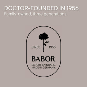 BABOR label detail highlighting vitamin C and enzyme ingredients