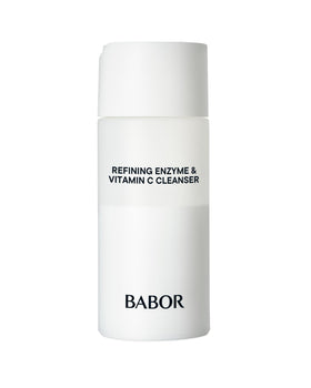 BABOR front packaging showing compact powder cleanser and benefits