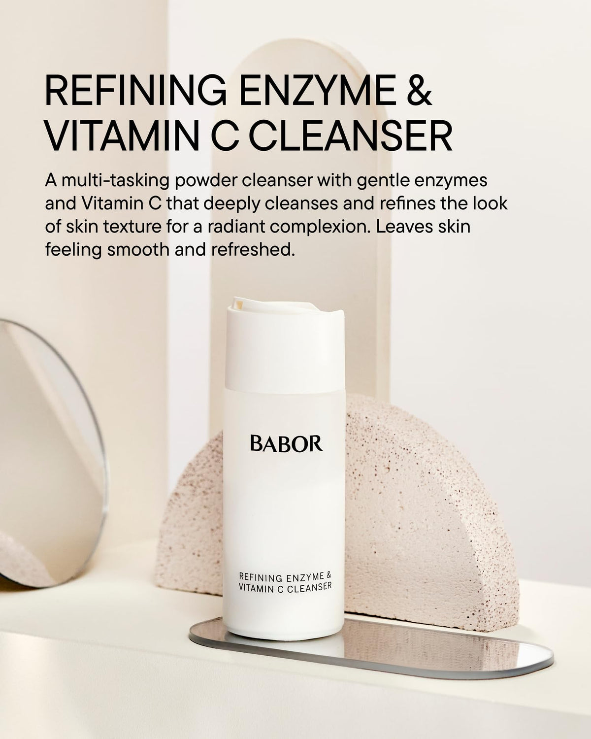 BABOR close-up of fine powder texture showing gentle exfoliation