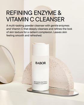 BABOR close-up of fine powder texture showing gentle exfoliation