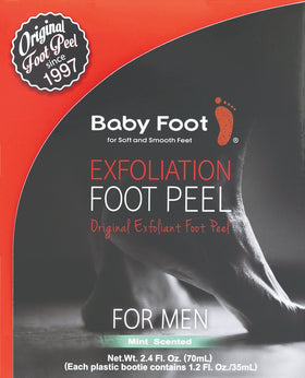Baby Foot booties filled with gel close-up illustrating easy application benefit