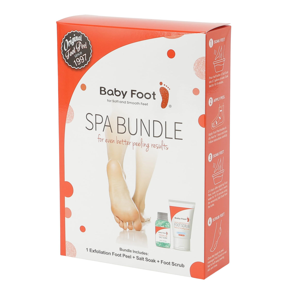 Baby Foot front packaging showing bundle and citrus scent for restored soft feet