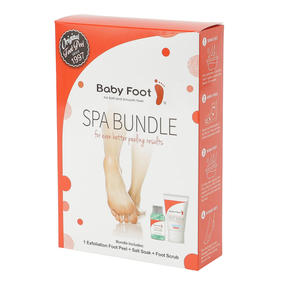 Baby Foot front packaging showing bundle and citrus scent for restored soft feet