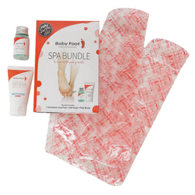 Baby Foot treatment applied on feet in home setting demonstrating simple at-home use