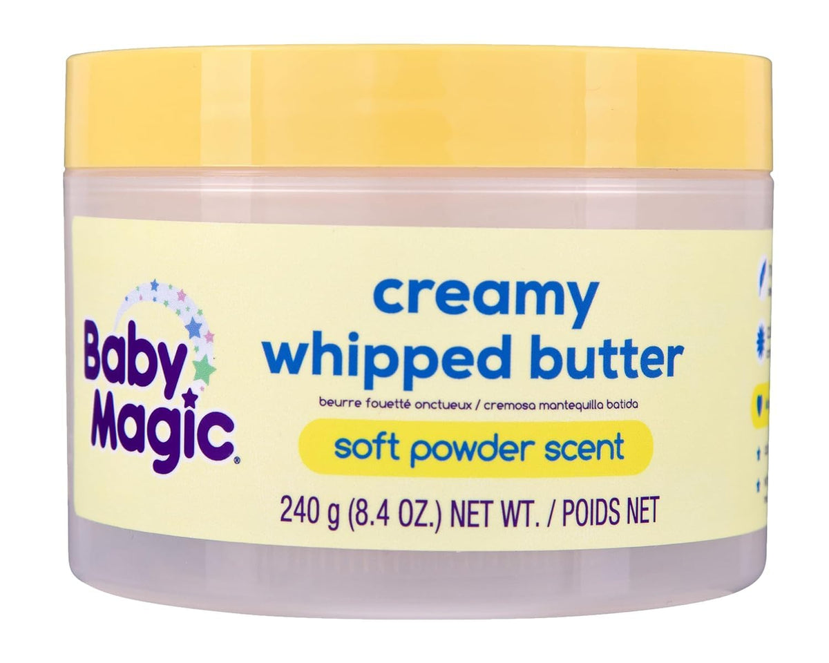 Baby Magic front packaging showing label and soft powder scent benefits