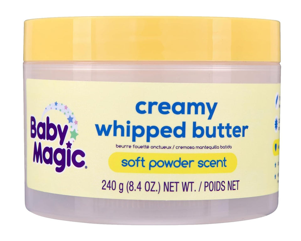 Baby Magic front packaging showing label and soft powder scent benefits