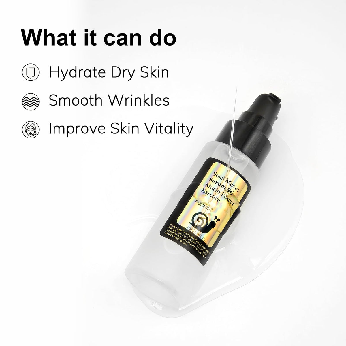 BabyFaceDiary FUNNIR being dispensed on hand demonstrating quick absorption