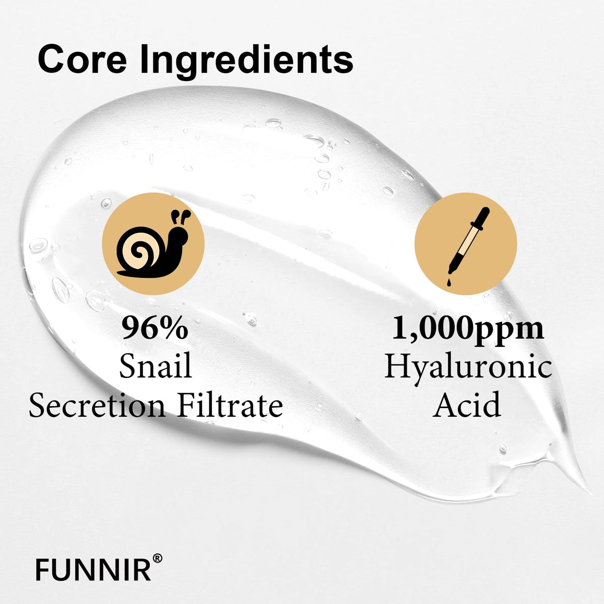 BabyFaceDiary FUNNIR clear essence drop texture showcasing hydrating feel