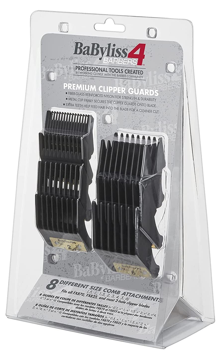 BaBylissPRO guards on a barber station showing professional workflow