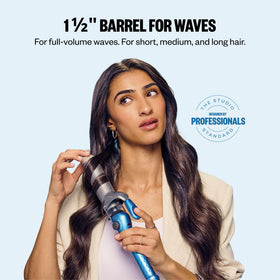 BaBylissPRO nano titanium barrel close-up for even heat and glossy curls