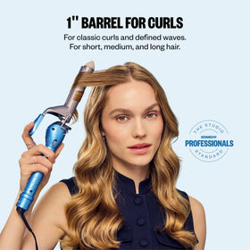 BaBylissPRO barrel close-up revealing Sol-Gel nano titanium surface for even heat