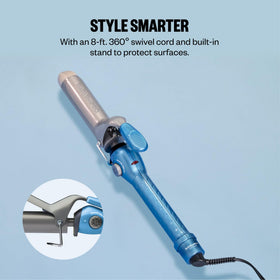 BaBylissPRO fabric-wrapped swivel cord and eight-foot length for tangle-free use
