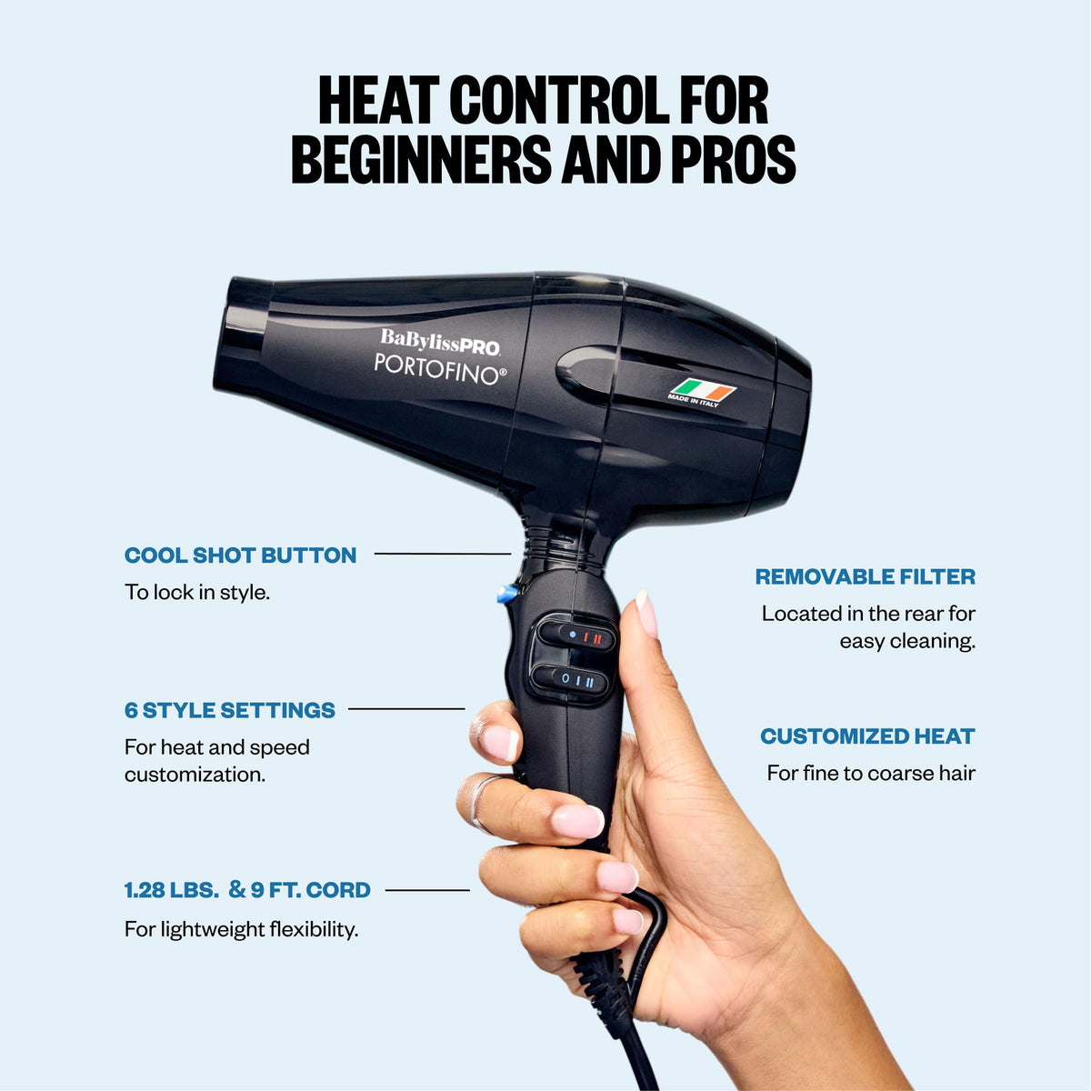 BaBylissPRO diffuser attached in use to enhance curls and add volume benefit
