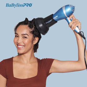 BaBylissPRO close-up of Nano Titanium prongs highlighting faster drying efficiency