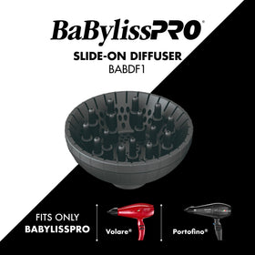 BaBylissPRO diffuser size comparison in hand shows compact, salon-ready convenience