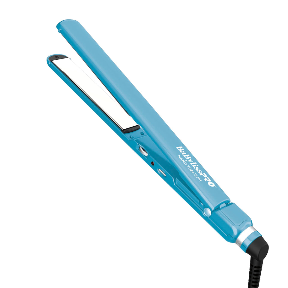 BaBylissPRO flat iron front view showing slim body and plates for precise styling