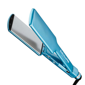 BaBylissPRO flat iron front view showing slim body and long plates for fast styling