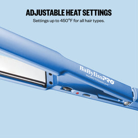 BaBylissPRO flat iron temperature display demonstrating fast heat-up to desired setting