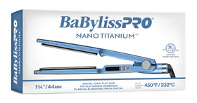 BaBylissPRO flat iron in use smoothing hair to reduce frizz and add shine