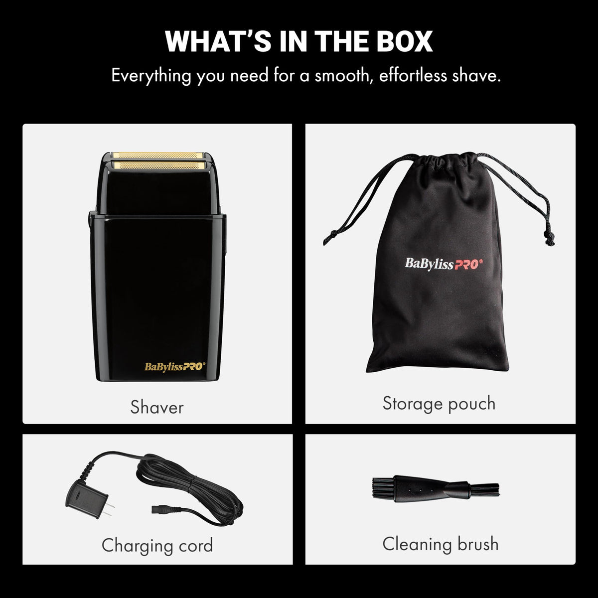 BaBylissPRO storage pouch and brush included for tidy travel and protection
