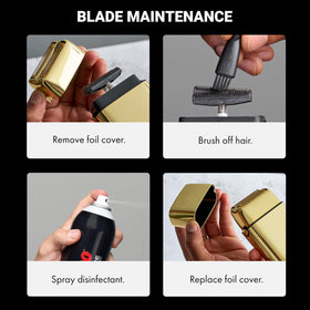 BaBylissPRO gold double foils close-up highlighting hypoallergenic plated surface and smooth cuts