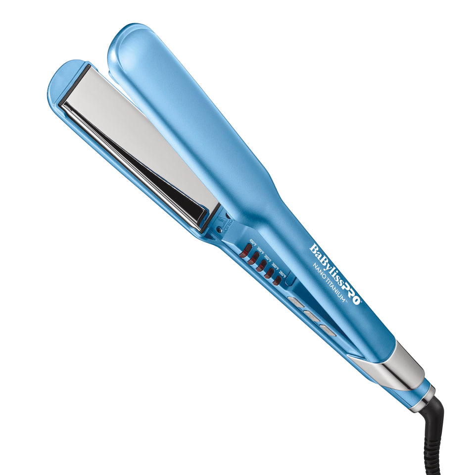 BaBylissPRO front view of the flat iron showing sleek design and quick styling
