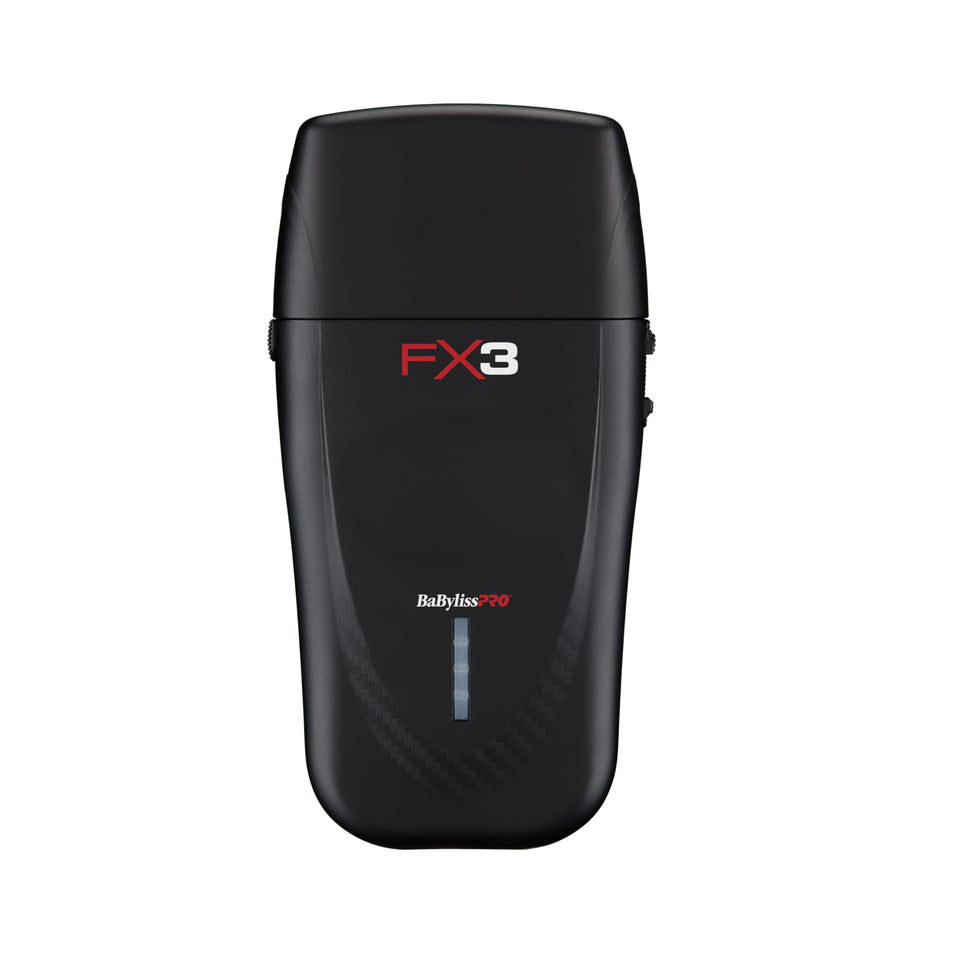 BaBylissPRO shaver front view showing sleek housing and controls for professional handling