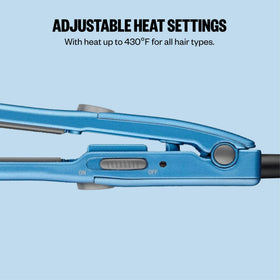 BaBylissPRO mini iron held in hand to show travel-friendly size and control