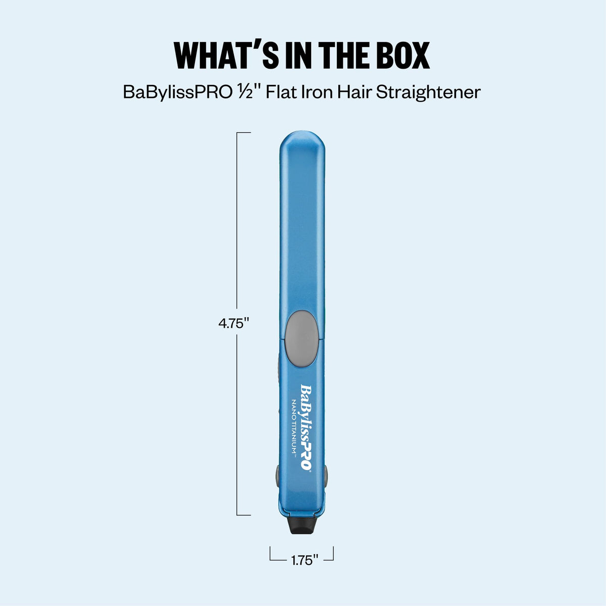 BaBylissPRO mini iron packed in luggage showing dual-voltage travel readiness
