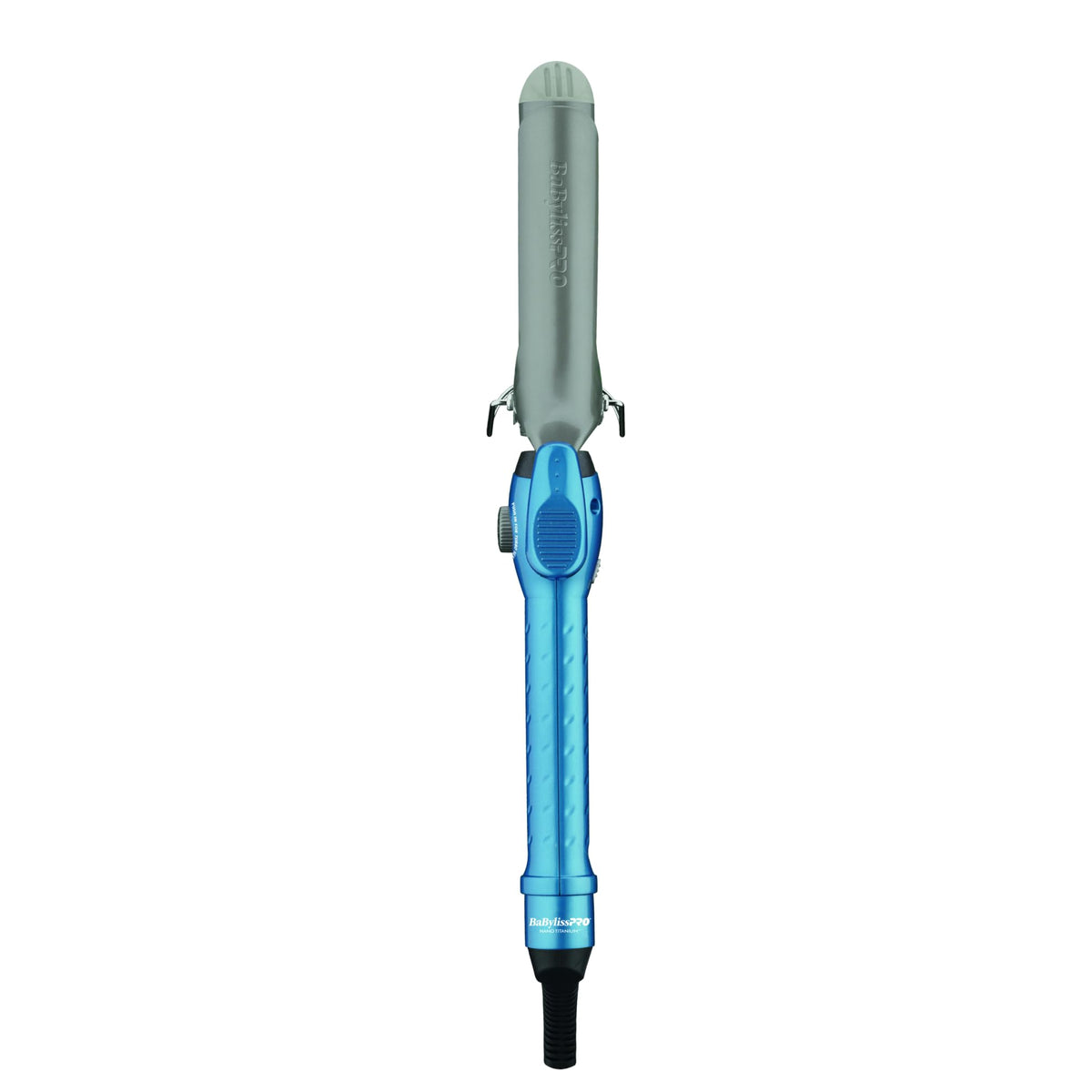 BaBylissPRO front view showing sleek barrel and ergonomic handle for effortless styling