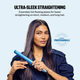 BaBylissPRO titanium plate close-up highlighting smooth surface for reduced frizz