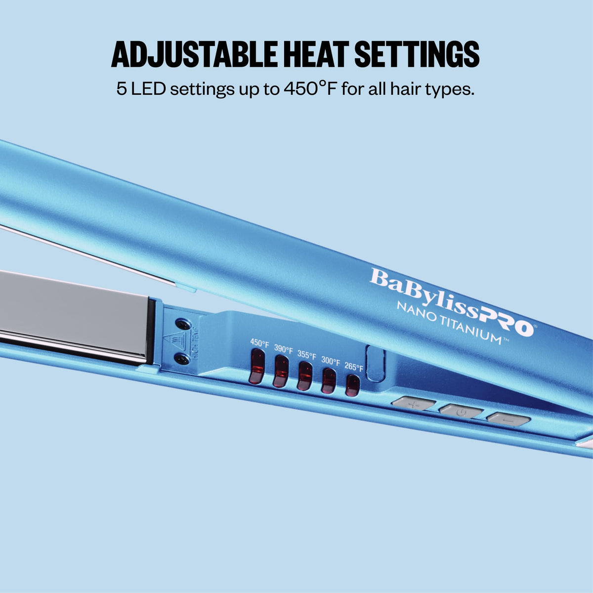BaBylissPRO side profile showing extended-length floating plates for faster straightening