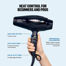BaBylissPRO Rapido removable filter detail for easy cleaning and sustained performance