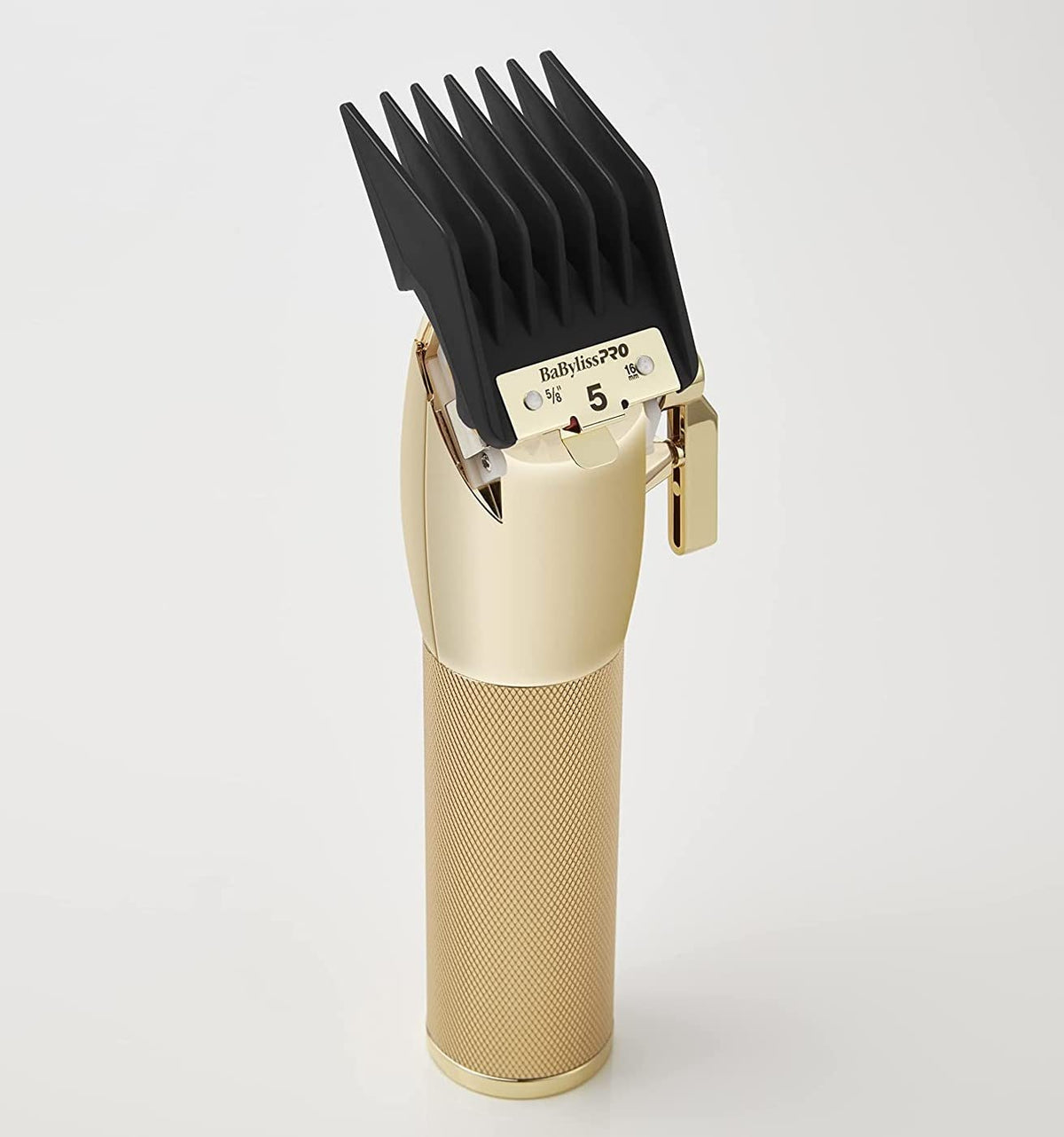 BaBylissPRO guard beside hand for size comparison and control benefit