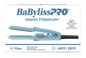 BaBylissPRO mini straightener in travel pouch showing convenience and on-the-go styling benefit