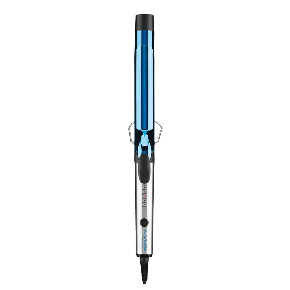 BaBylissPRO XL barrel curling iron front view showing sleek design and fast styling