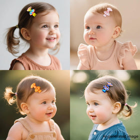 Babymatch bows in adult hands to show small scale