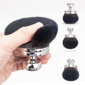 BABYSHEEP brush applying self-tanner on leg for streak-free finish