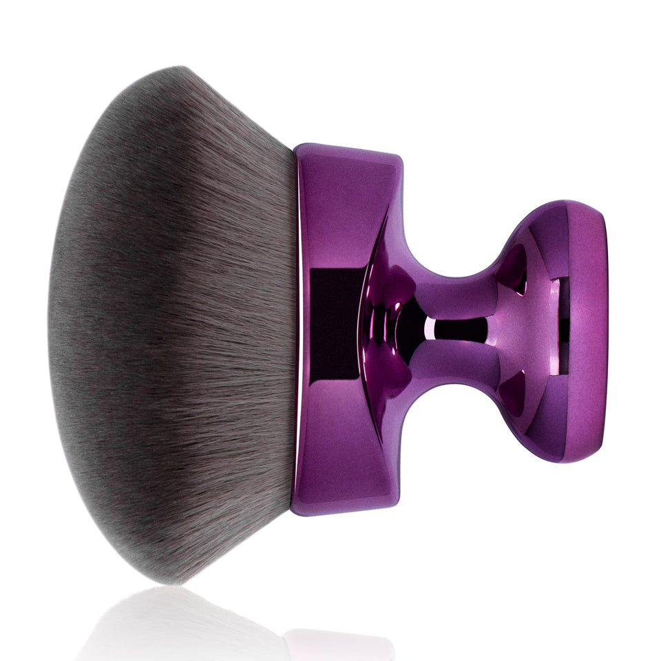 BABYSHEEP front view of purple large kabuki brush for fast coverage
