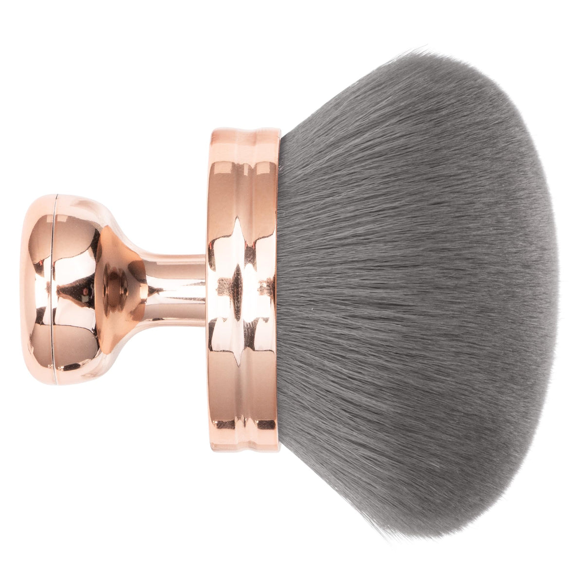 BABYSHEEP front view showing rose gold handle and large kabuki head for quick coverage